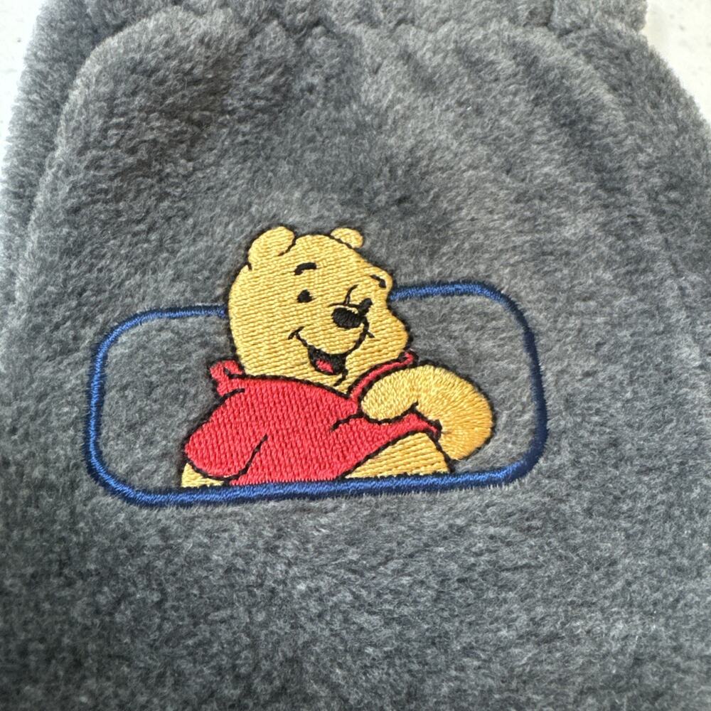 Vintage Disney‎ Winnie The Pooh Bear Fleece Mittens Embroidered Adult Teen Size